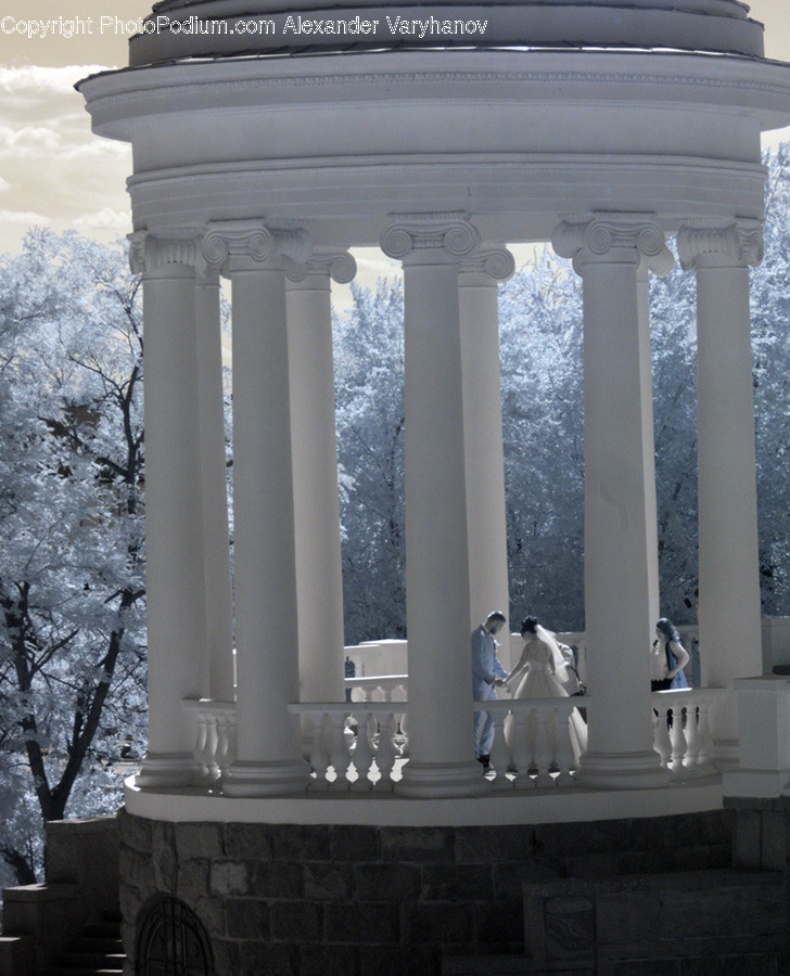 Architecture, Building, Column, Pillar, Person
