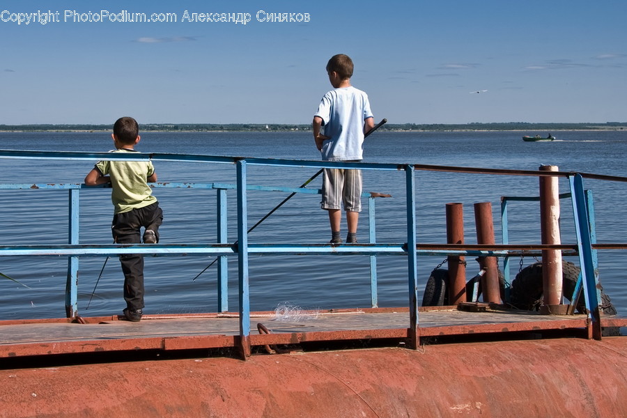 Person, Human, Banister, Handrail, Shorts