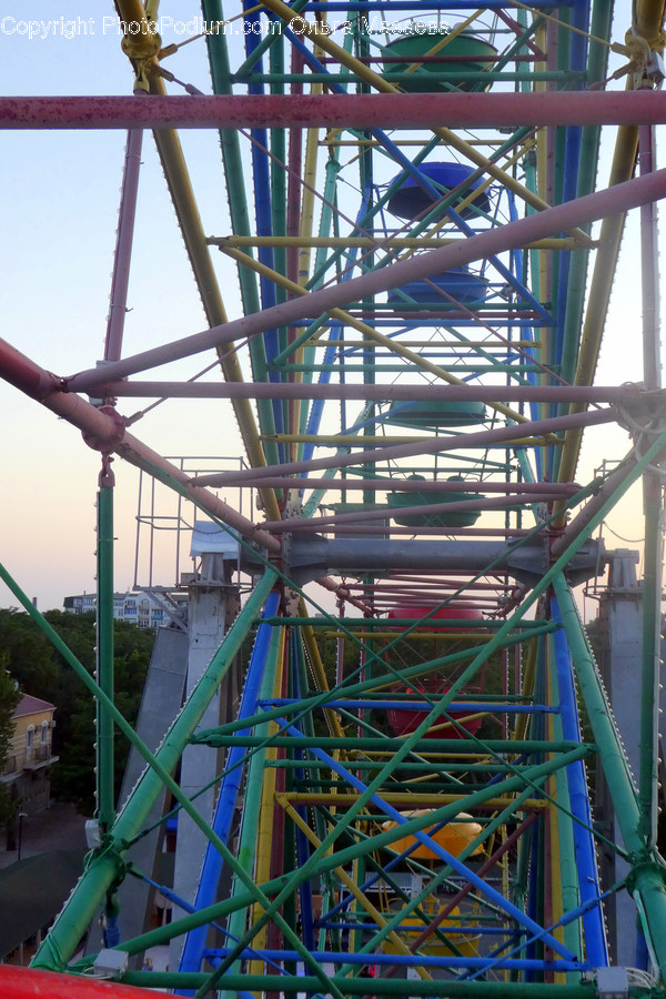 Amusement Park, Theme Park, Coaster, Roller Coaster, Sphere