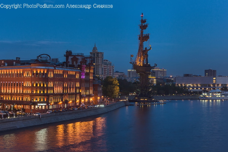 Water, Metropolis, Building, City, Urban