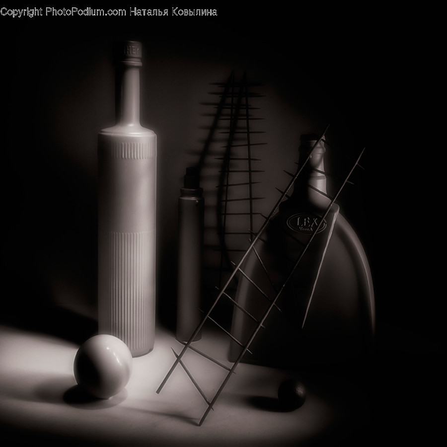 Bottle, Sphere, Lamp