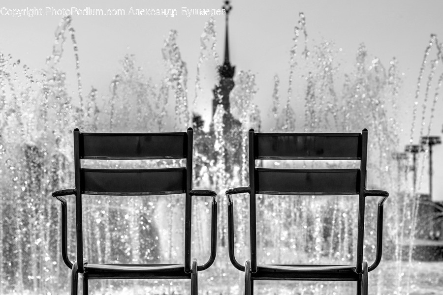 Furniture, Chair, Water, Fountain
