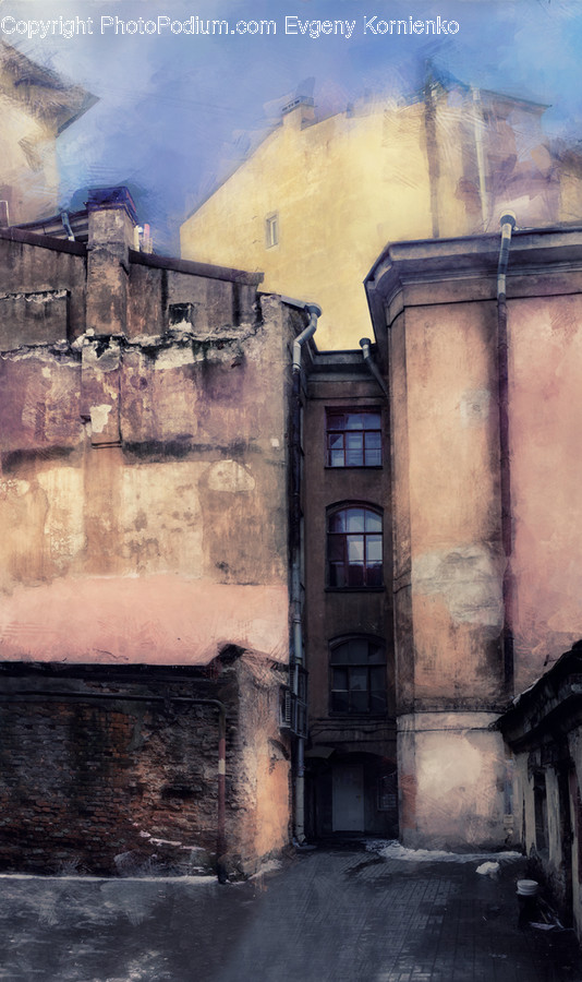 Walkway, Path, Wall, Building, Architecture