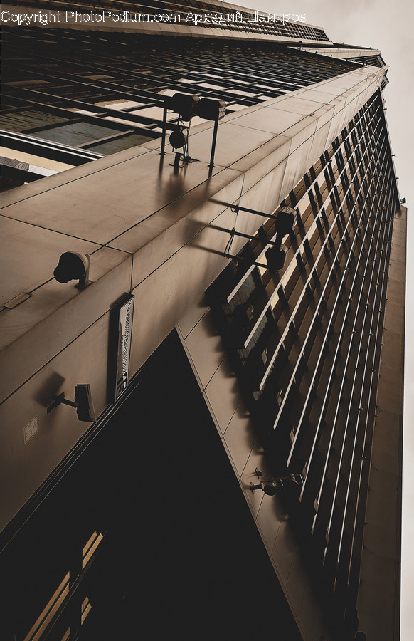 Banister, Handrail, Building, Office Building, City