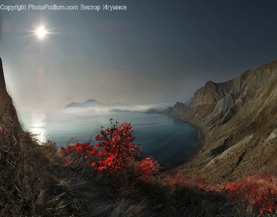 Promontory, Outdoors, Nature, Light, Flare