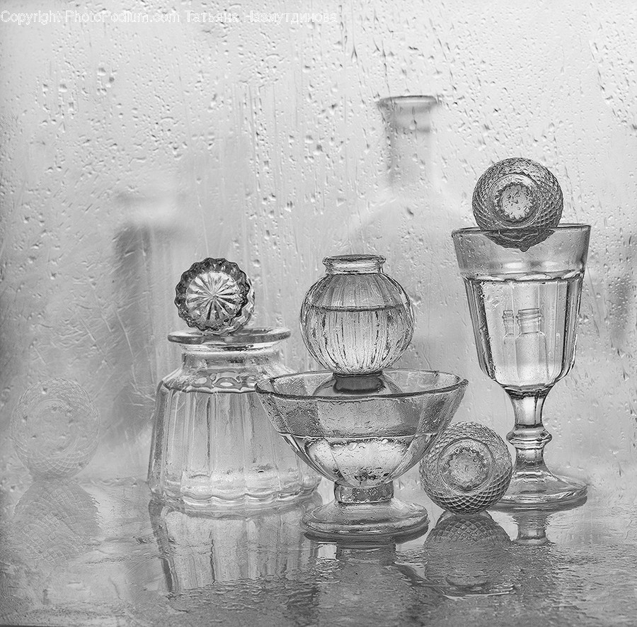 Glass, Art, Drawing, Goblet, Plant