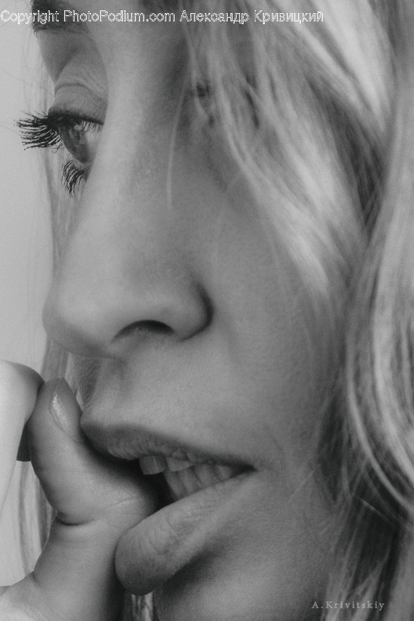 Person, Face, Human, Smile, Finger