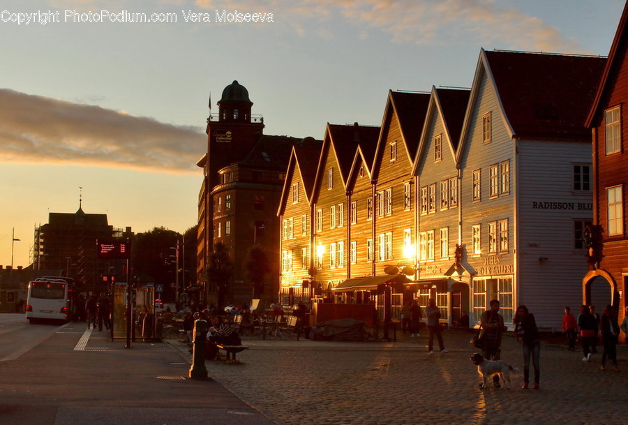 Town, City, Downtown, Building, Urban