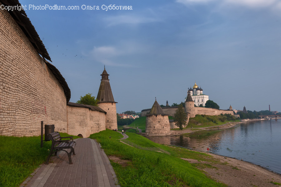 Bench, Furniture, Architecture, Building, Castle