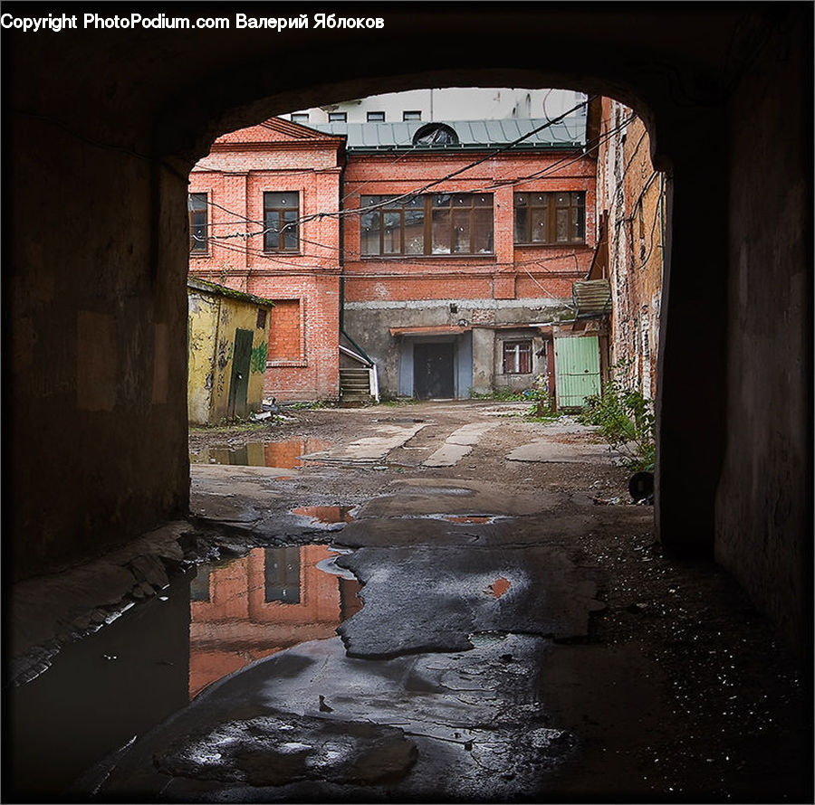 Alley, Alleyway, Road, Street, Town, Brick, Tomb