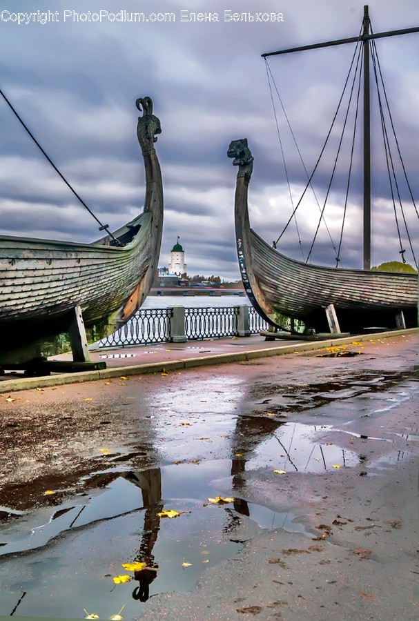 Vehicle, Transportation, Vessel, Watercraft, Puddle