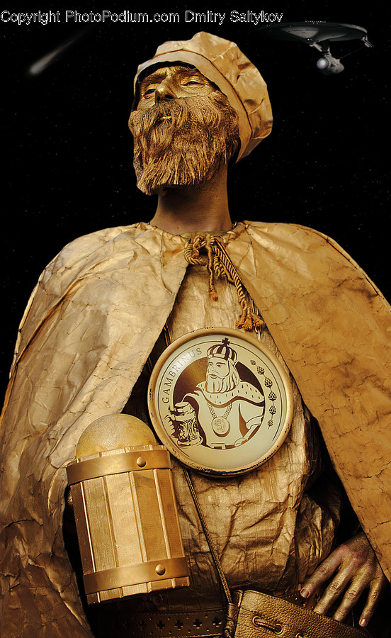 Human, Person, Gold, Sculpture, Art