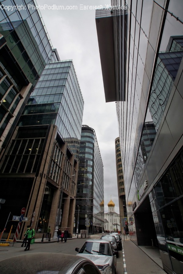 Building, Office Building, Car, Vehicle, Transportation