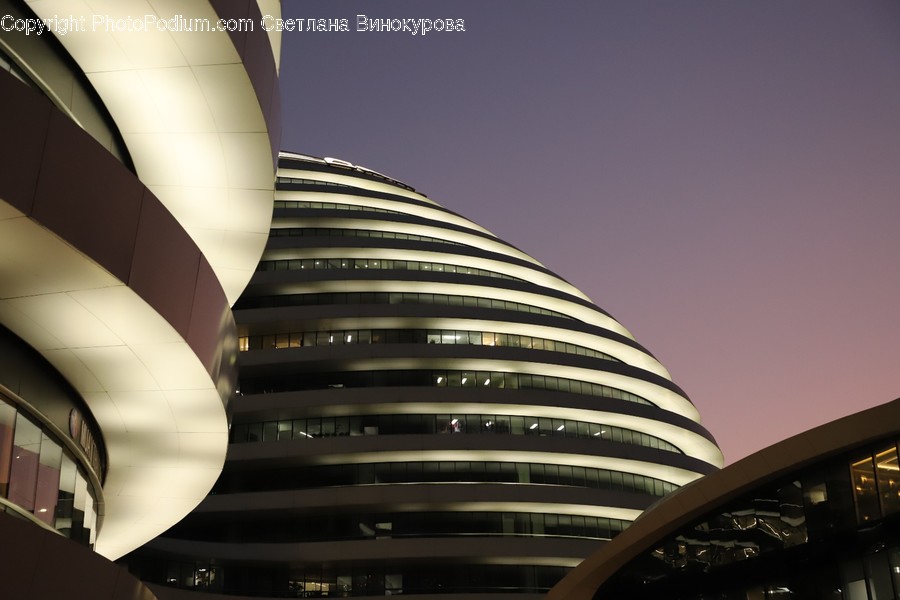 Building, Office Building, Architecture, Banister, Handrail
