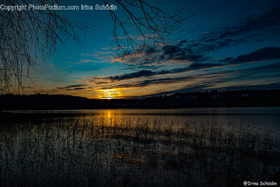 Nature, Outdoors, Sunset, Red Sky, Dusk