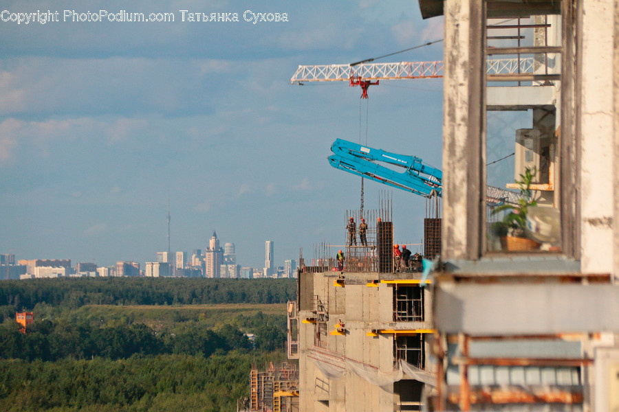 Construction Crane, Human, Person, Construction