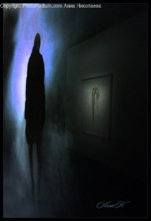 Corridor, Lighting, Light, Flare, Silhouette