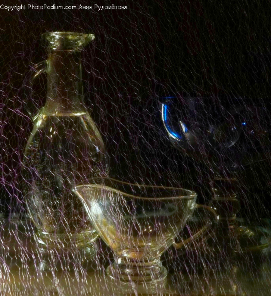 Glass, Crystal, Goblet, Animal, Vegetation