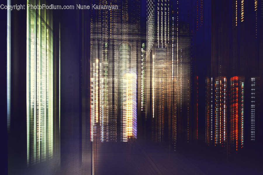 Lighting, City, High Rise, Building, Town