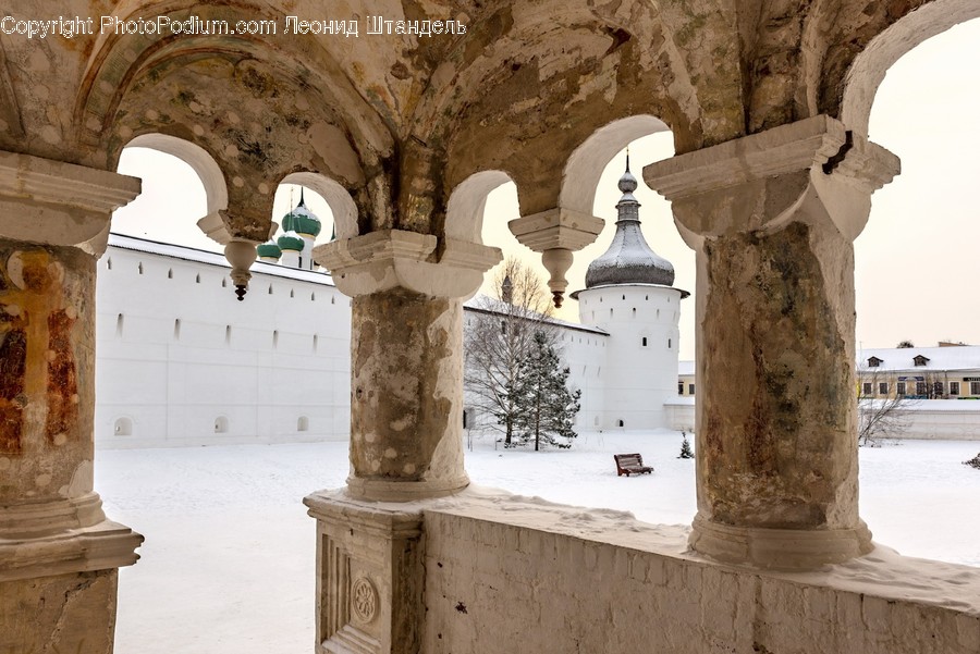 Architecture, Building, Crypt, Archaeology, Column