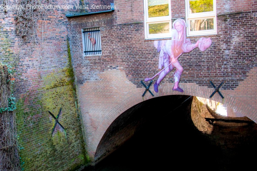 Brick, Human, Person, Art, Wall