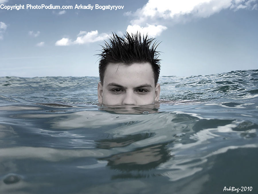 Sport, Swimming, Water, Outdoors, Ripple, Face, Selfie