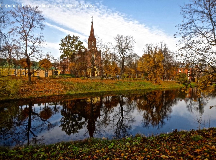 Water, Nature, Building, Architecture, Steeple