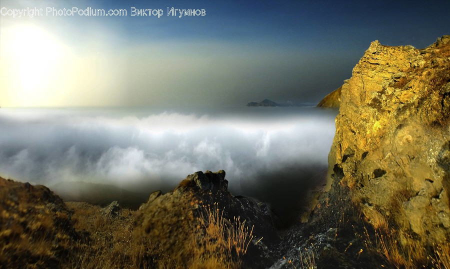 Nature, Outdoors, Cliff, Weather, Promontory