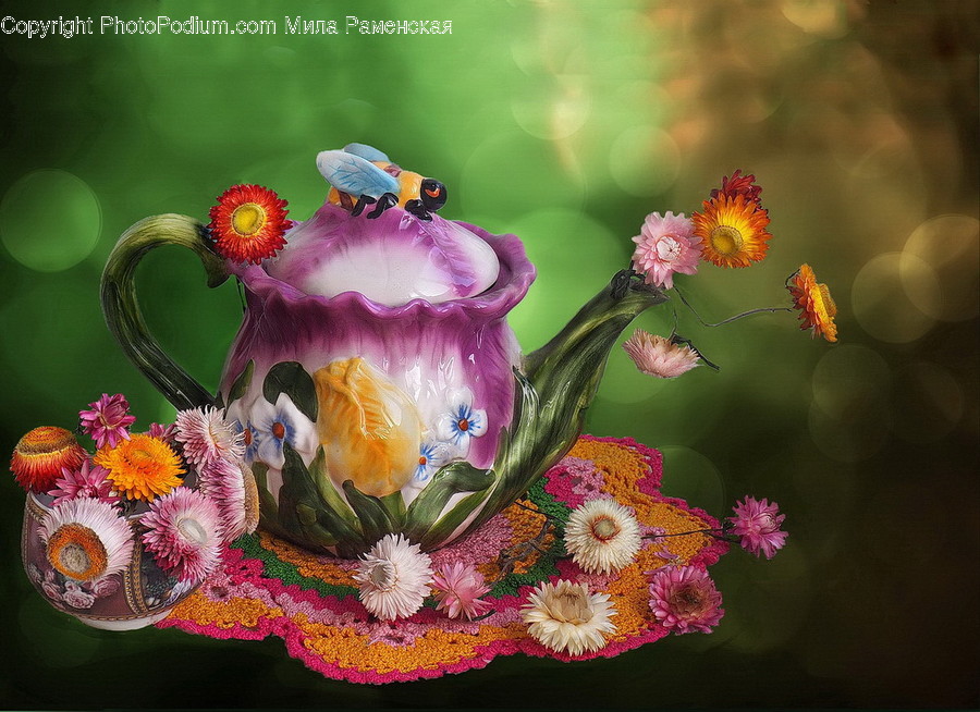 Plant, Flower, Blossom, Pottery, Flower Arrangement