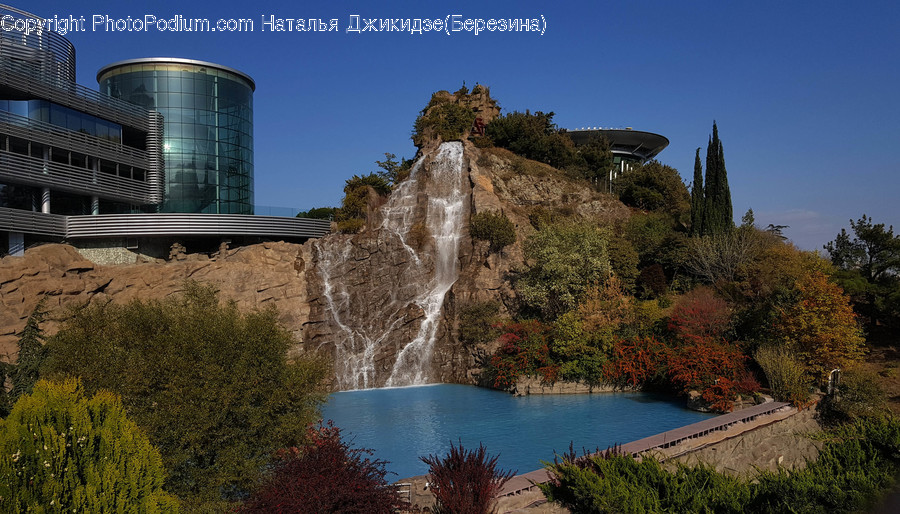 Nature, Water, Outdoors, River, Waterfall