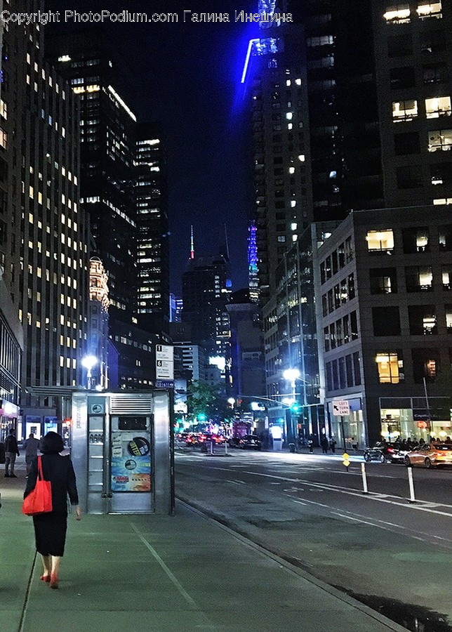 Person, Human, Pedestrian, Downtown, Building