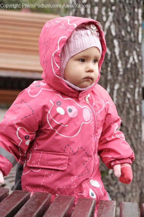 Clothing, Apparel, Coat, Hood, Human