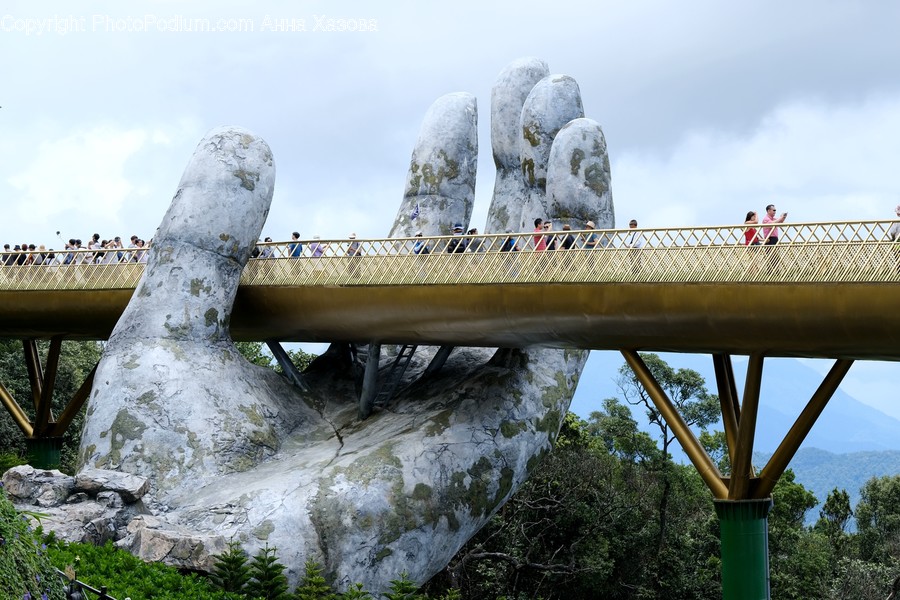 Person, Human, Bridge, Building, Handrail