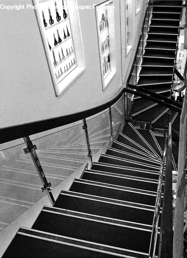 Banister, Handrail, Staircase, Flyer, Poster, Dock, Landing