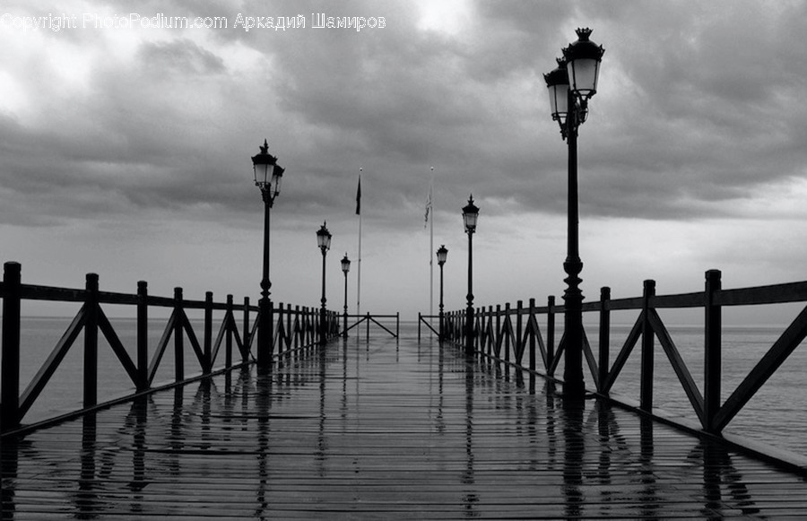 Water, Waterfront, Railing, Port, Pier