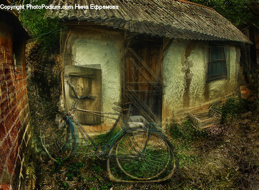 Brick, Building, Hut, Shelter, Cottage, Housing, Ivy