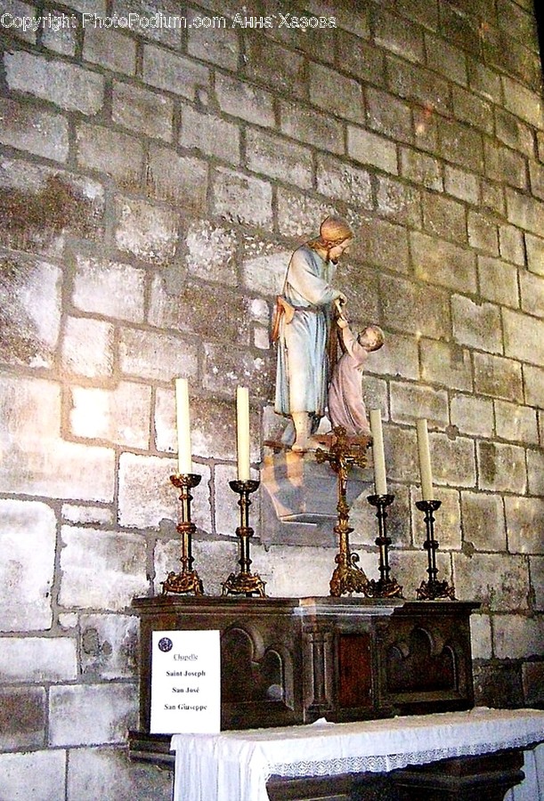 Architecture, Altar, Church, Building, Person