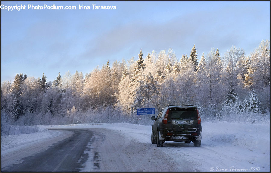 Blizzard, Outdoors, Snow, Weather, Winter, Car, Suv