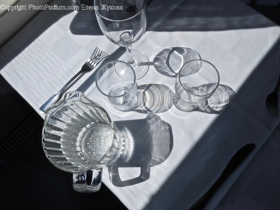 Glass, Goblet, Cutlery, Fork, Bottle