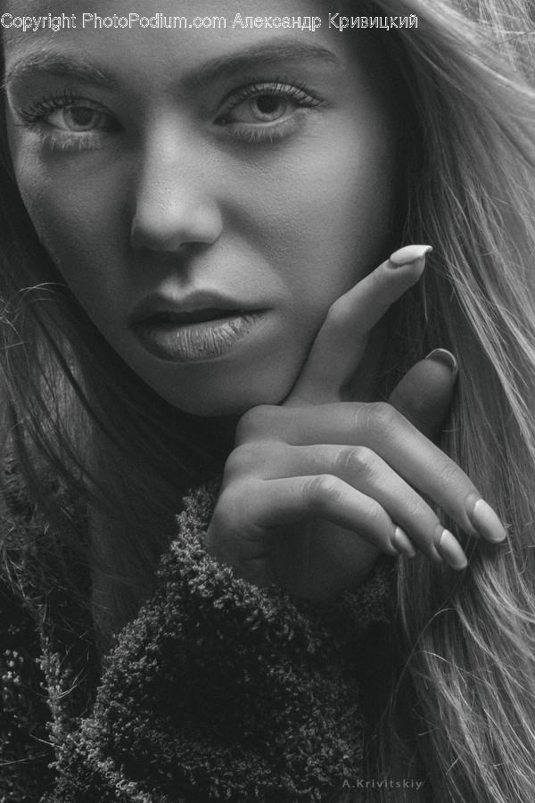 Human, Person, Face, Finger, Female