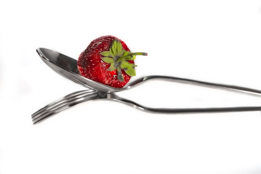 Strawberry, Fruit, Food, Plant, Cutlery
