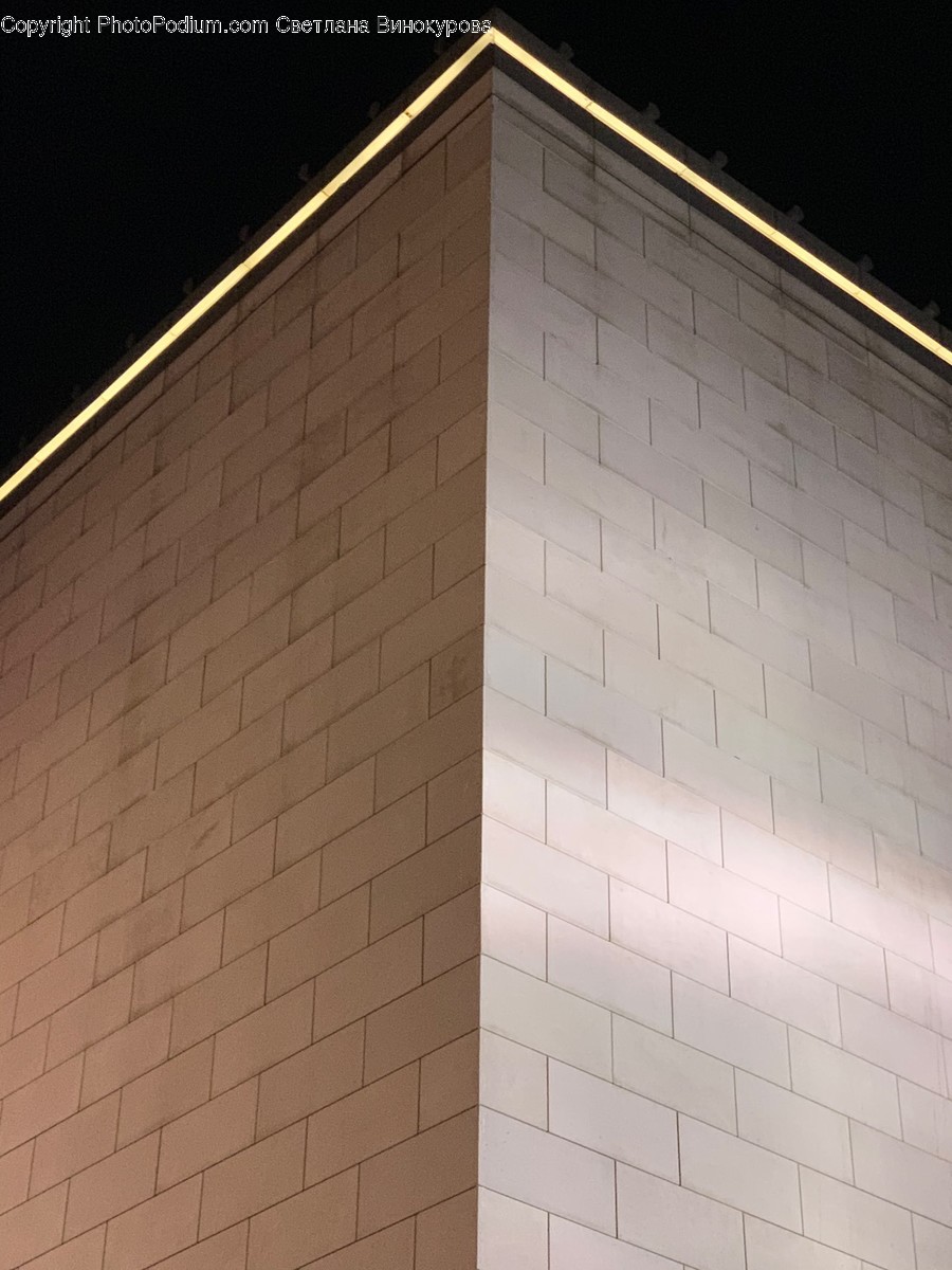 Corner, Brick, Wall, Office Building, Building