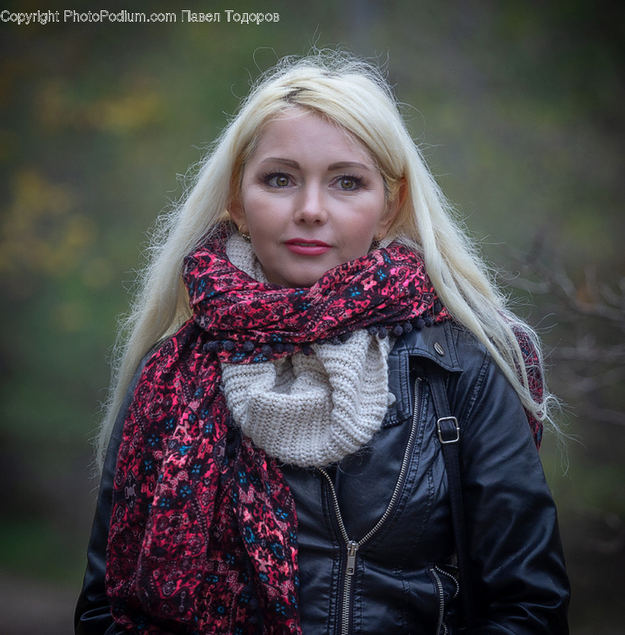 Apparel, Clothing, Jacket, Coat, Scarf