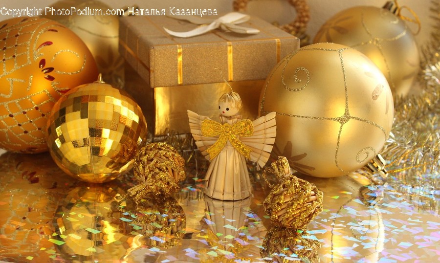 Sphere, Box, Gold, Treasure, Paper