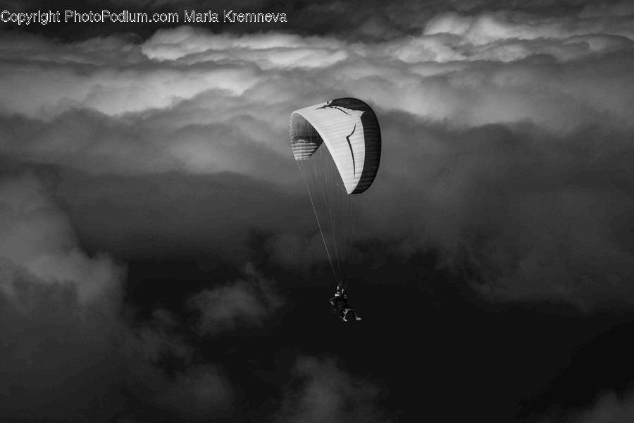Leisure Activities, Adventure, Gliding, Parachute, Weather