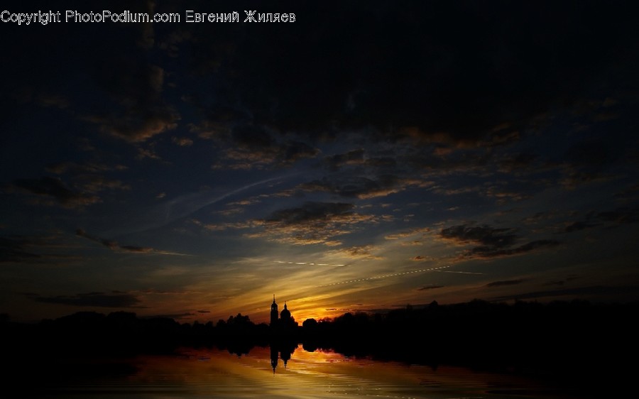 Nature, Outdoors, Dawn, Red Sky, Dusk