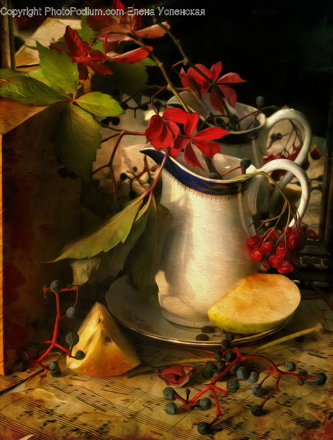 Plant, Art, Painting, Blossom, Flower