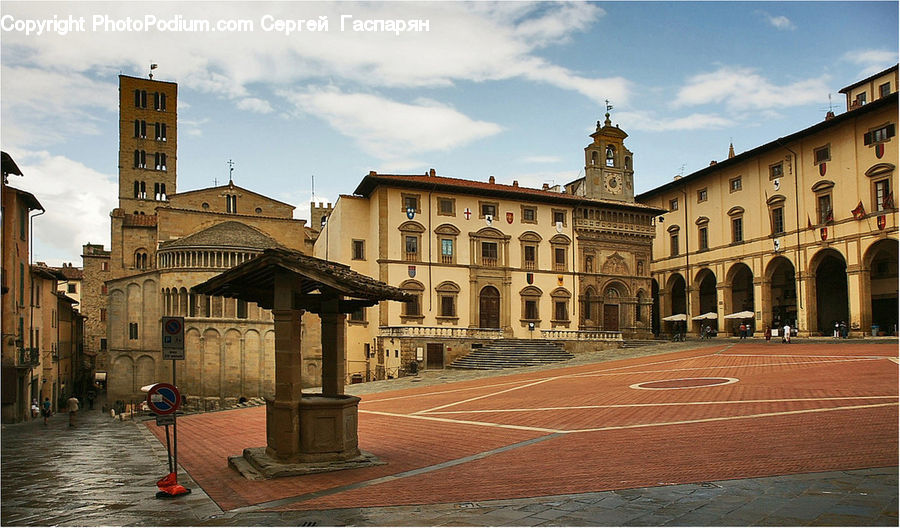 Architecture, Downtown, Plaza, Town Square, Town, Building, Castle