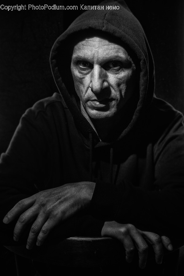 Apparel, Clothing, Hood, Person, Human