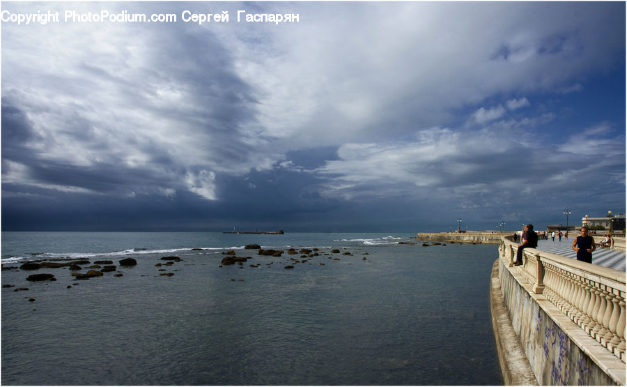 Coast, Outdoors, Sea, Water, Boardwalk, Deck, Path